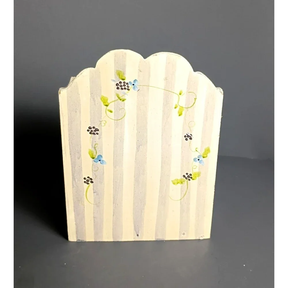 Vintage Handpainted Wood Chest of Drawers for Dolls, Jewelry Box with 2 Drawers